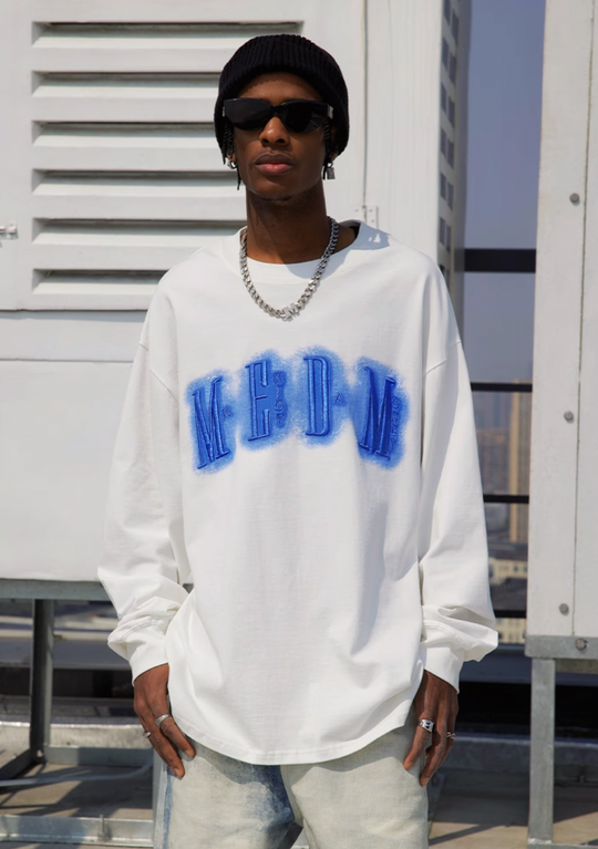 MEDM Neon Embroidery Long Sleeved Tee
