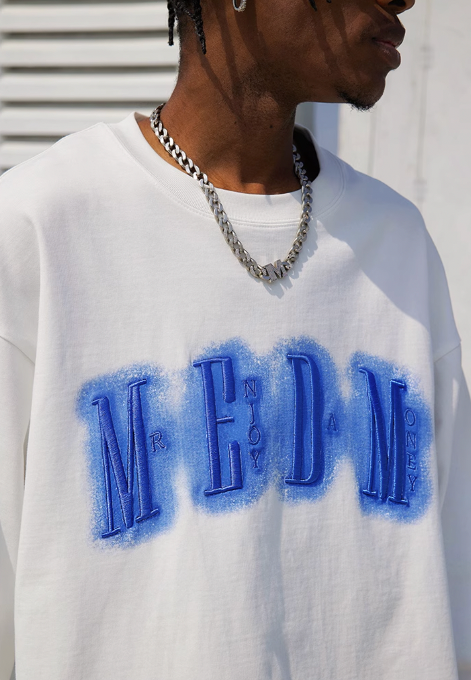 MEDM Neon Embroidery Long Sleeved Tee