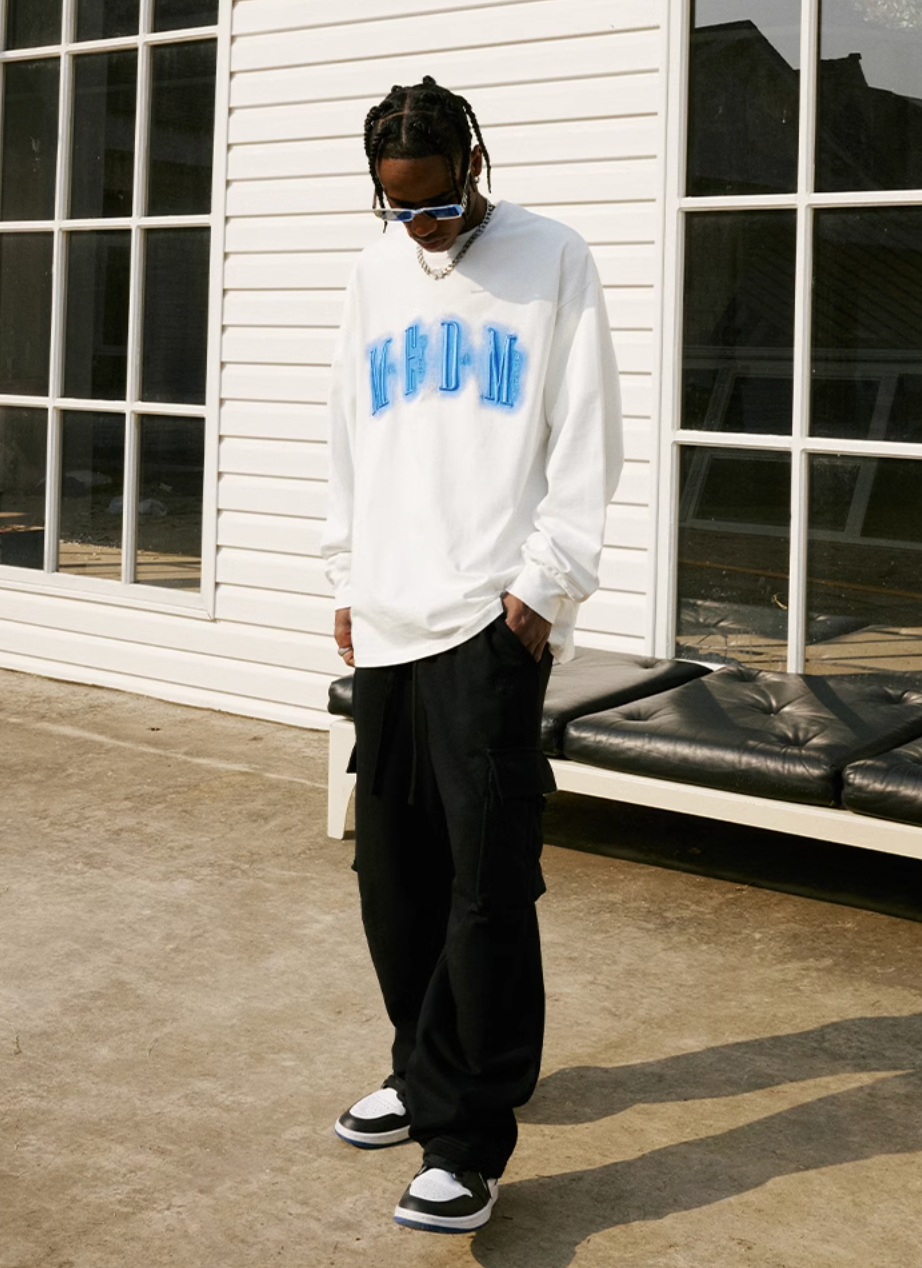 MEDM Neon Embroidery Long Sleeved Tee