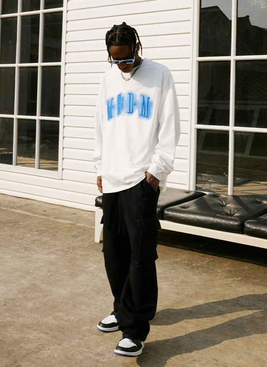 MEDM Neon Embroidery Long Sleeved Tee