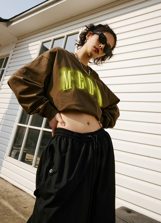 MEDM Neon Embroidery Long Sleeved Tee