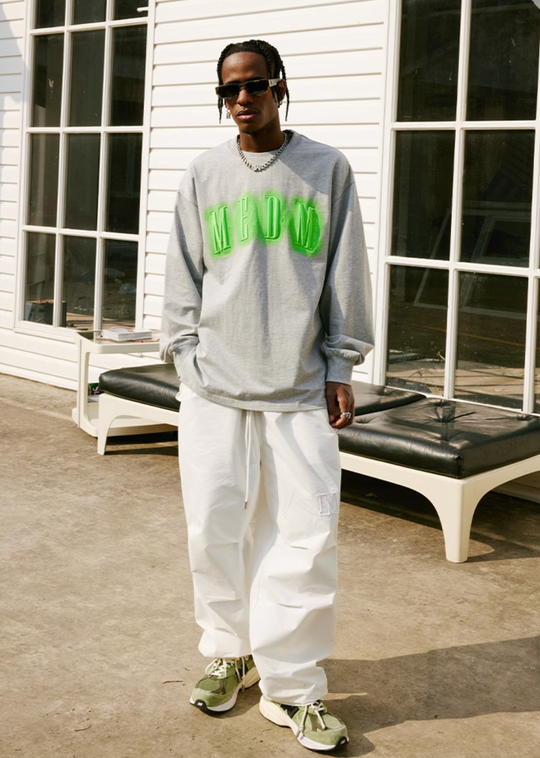 MEDM Neon Embroidery Long Sleeved Tee