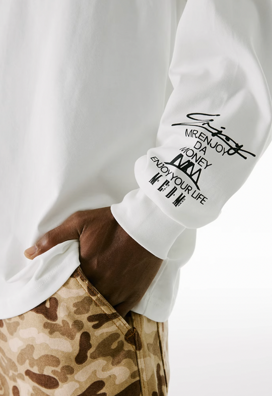 MEDM Camouflage Letters Long Sleeved Tee