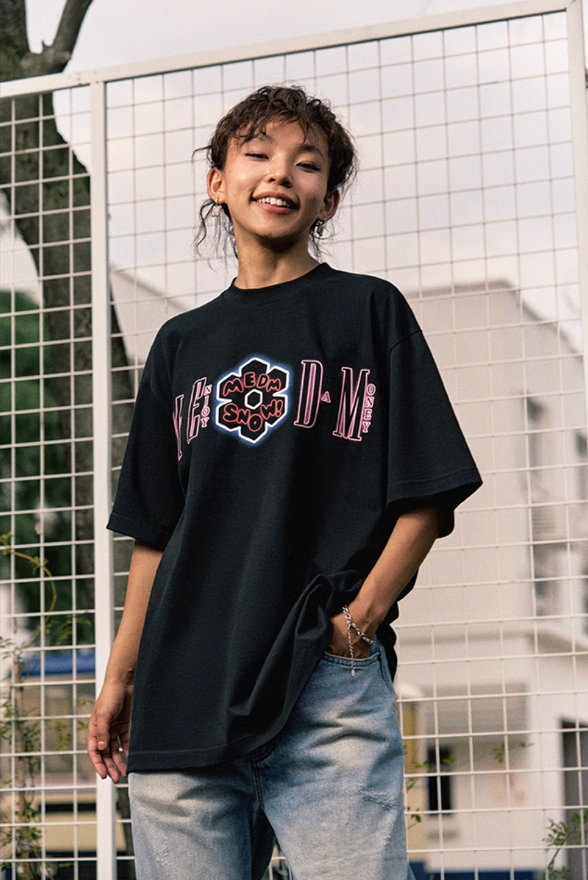 MEDM Snow Logo Print Tee