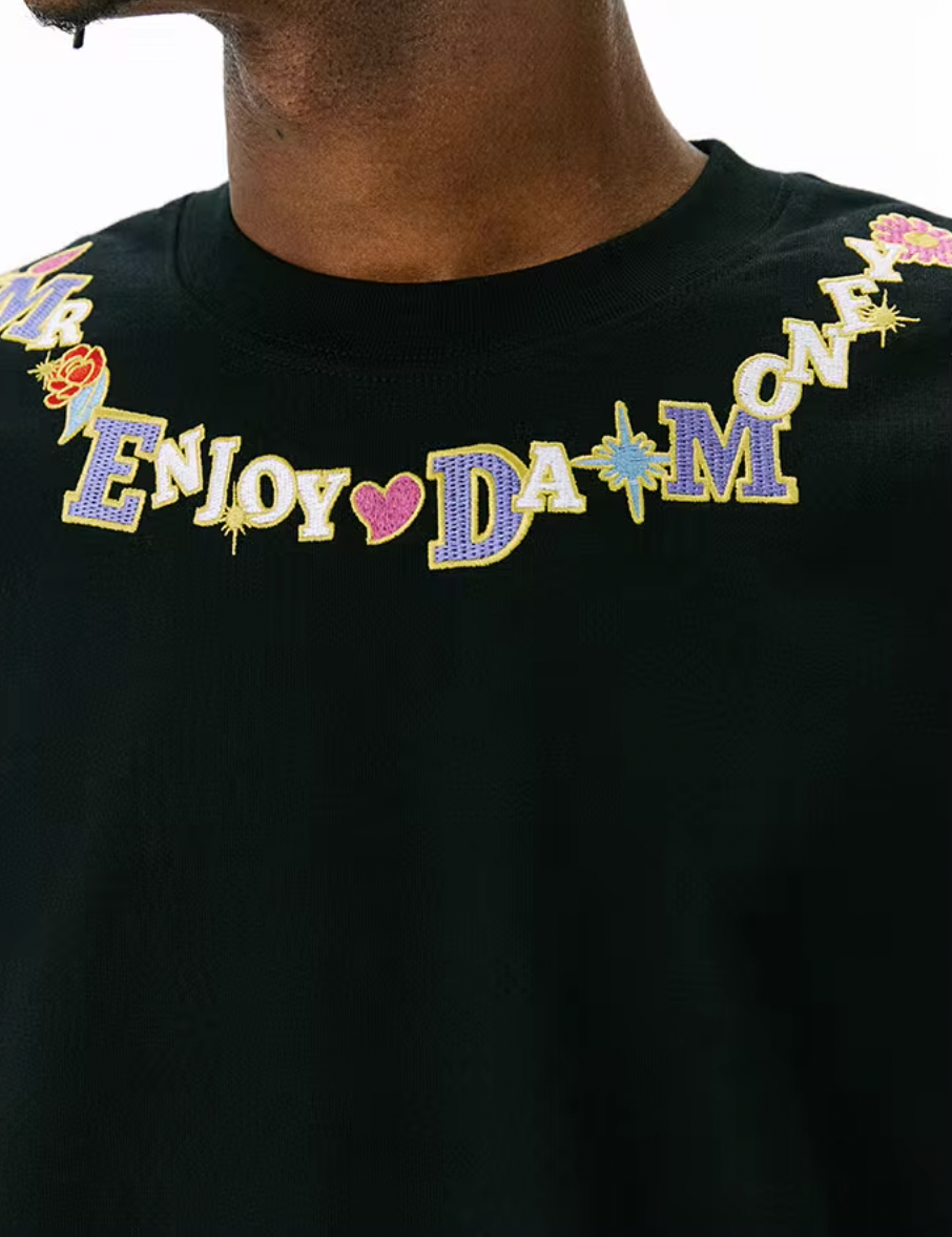 MEDM Embroidery Neck Logo Tee