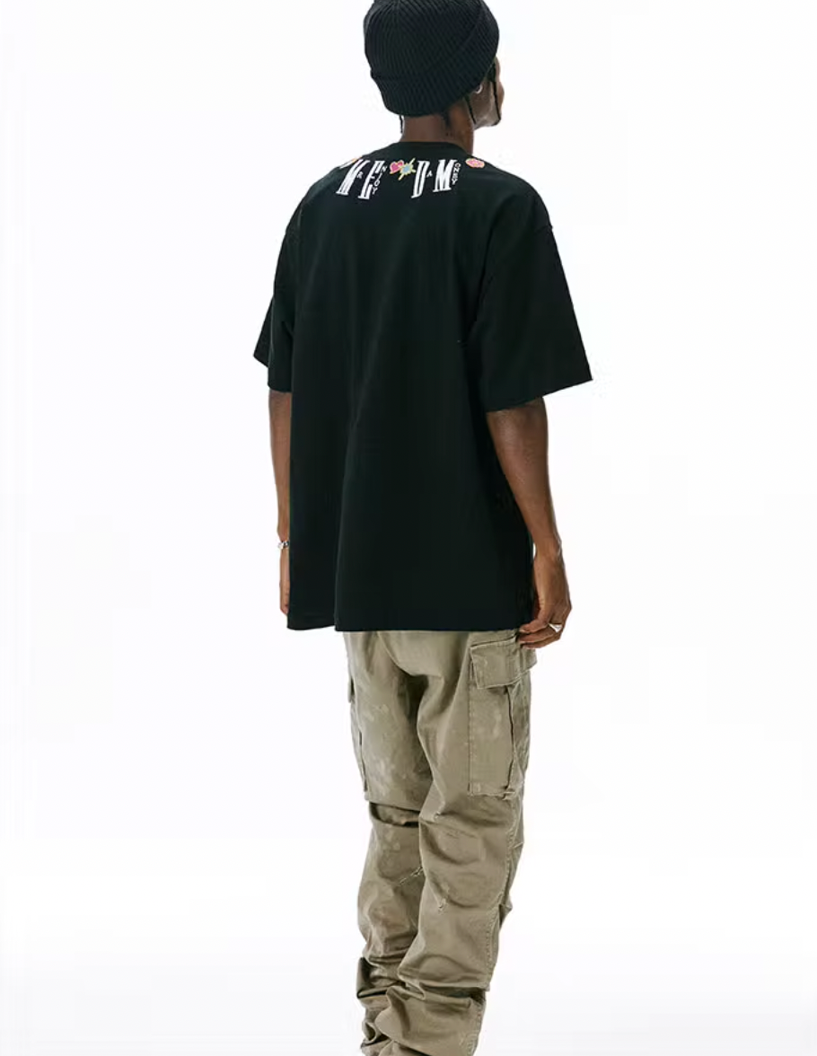 MEDM Embroidery Neck Logo Tee