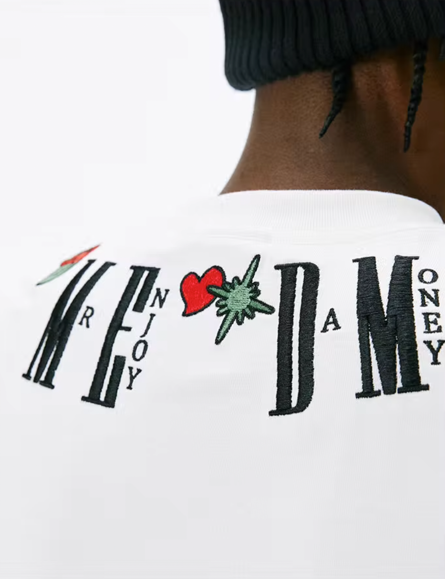 MEDM Embroidery Neck Logo Tee