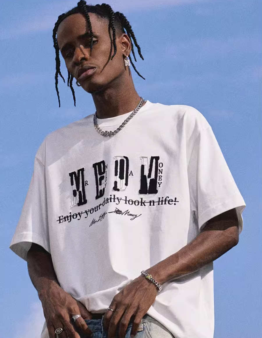 MEDM Semi Convex Embroidery Tee