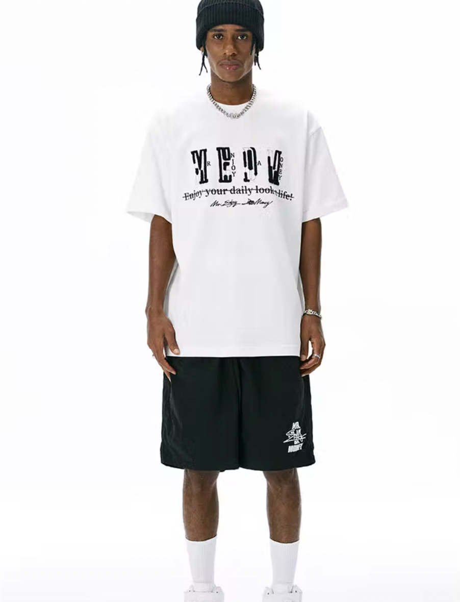MEDM Semi Convex Embroidery Tee