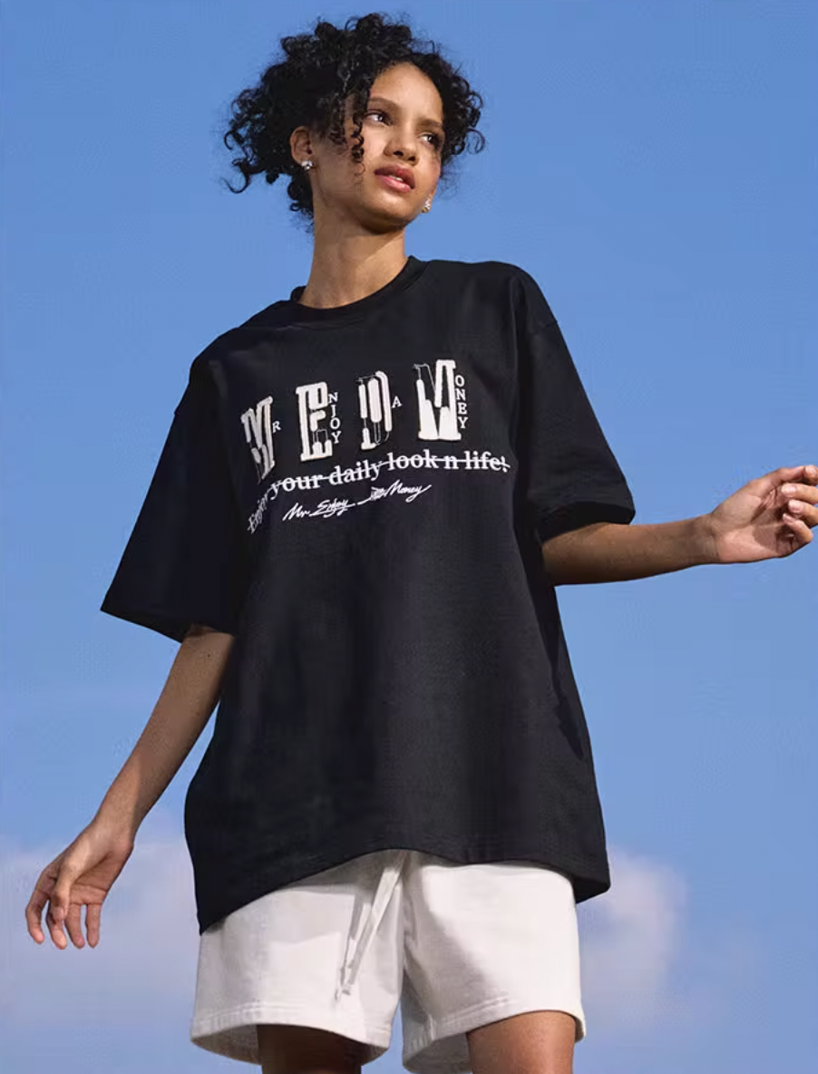 MEDM Semi Convex Embroidery Tee