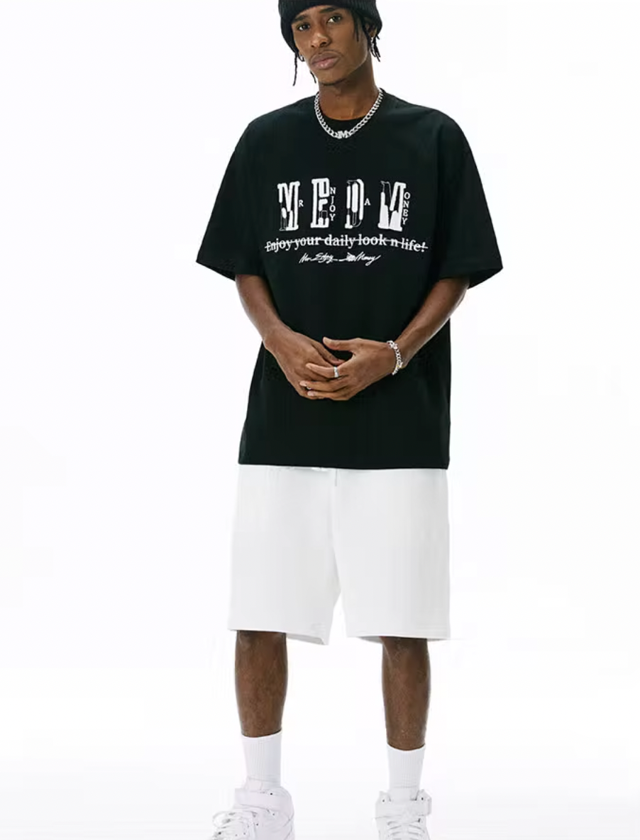 MEDM Semi Convex Embroidery Tee