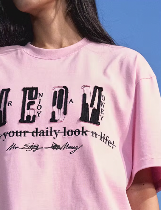 MEDM Semi Convex Embroidery Tee