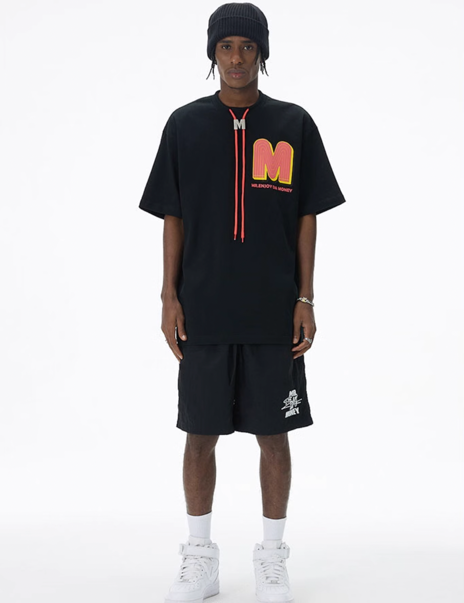 MEDM M Button Drawstring Tee