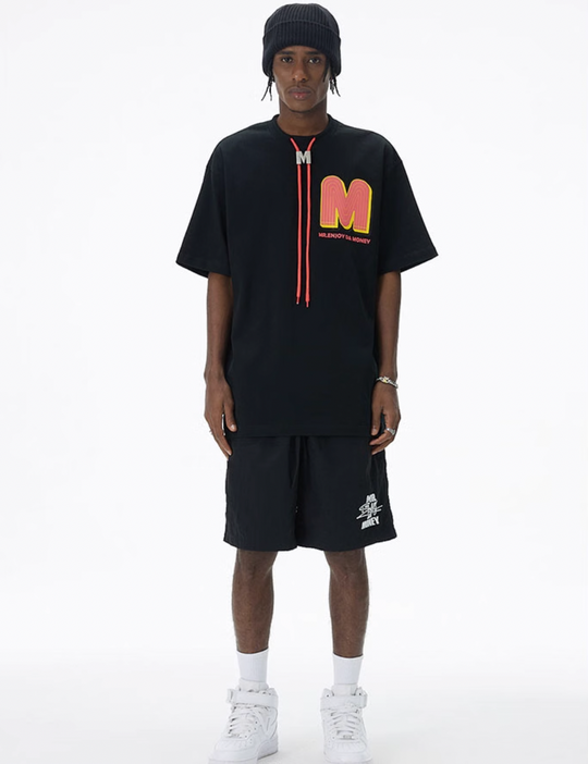 MEDM M Button Drawstring Tee