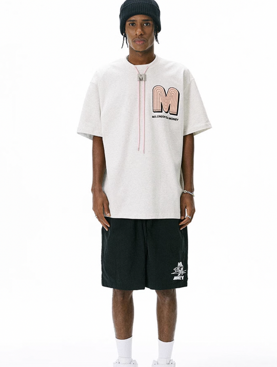 MEDM M Button Drawstring Tee