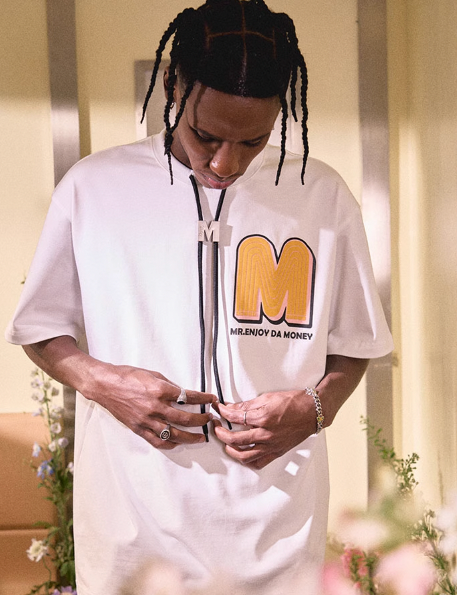 MEDM M Button Drawstring Tee