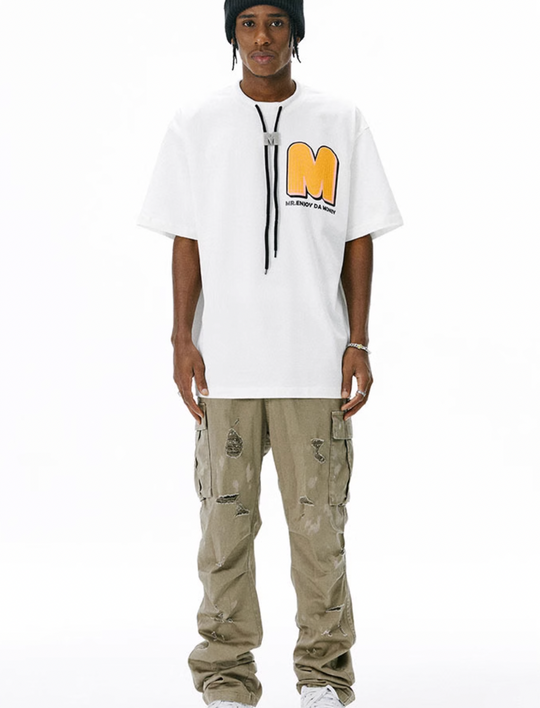 MEDM M Button Drawstring Tee