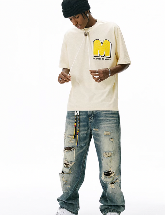 MEDM M Button Drawstring Tee