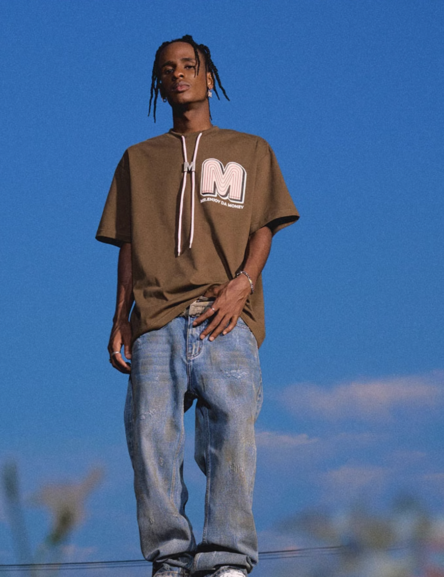 MEDM M Button Drawstring Tee