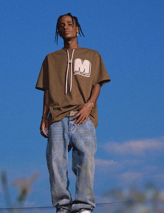 MEDM M Button Drawstring Tee