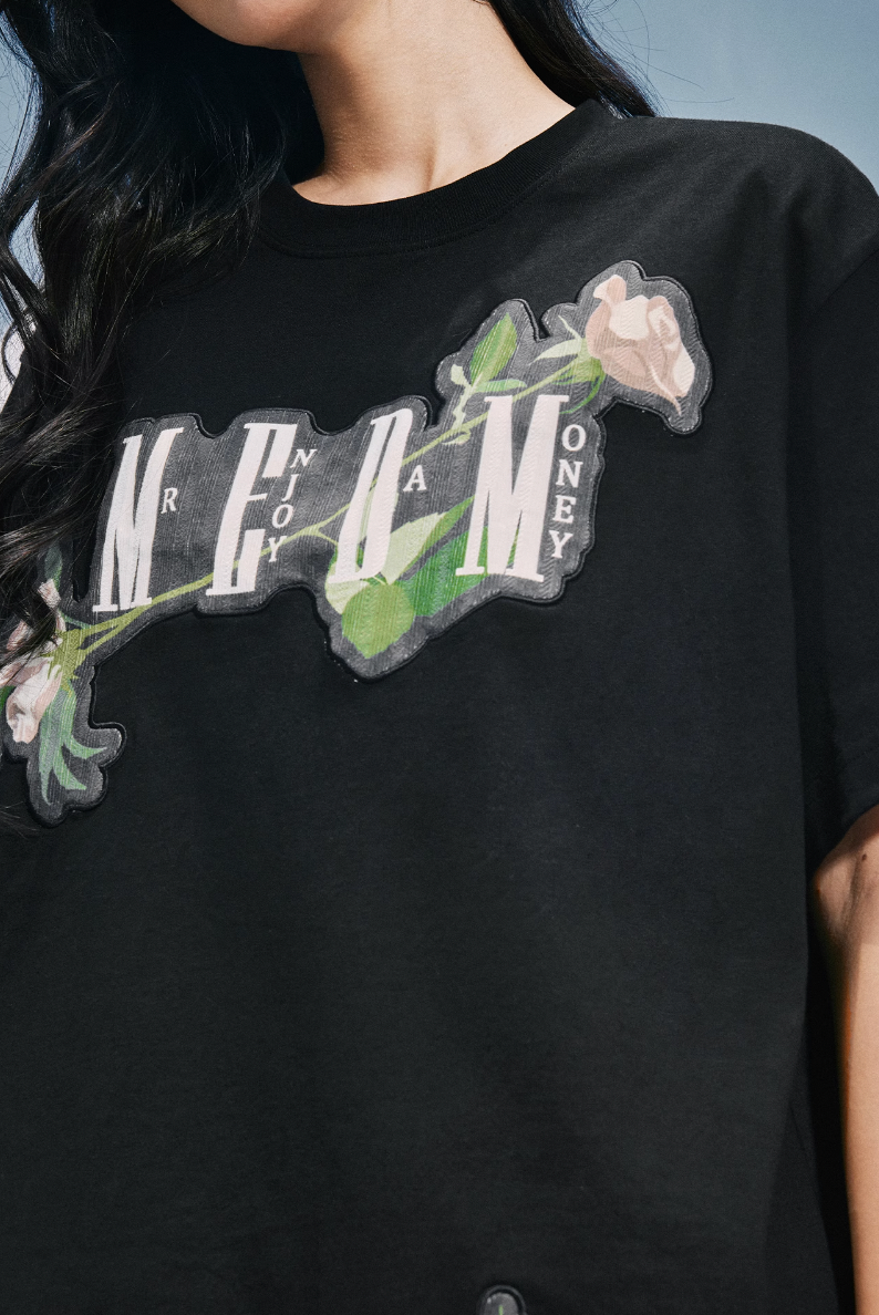 MEDM Patch Embroidered Rose Tee