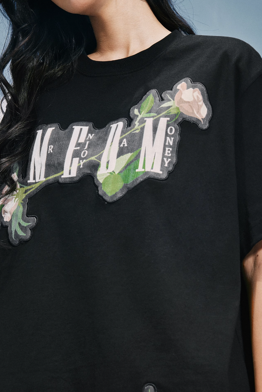 MEDM Patch Embroidered Rose Tee