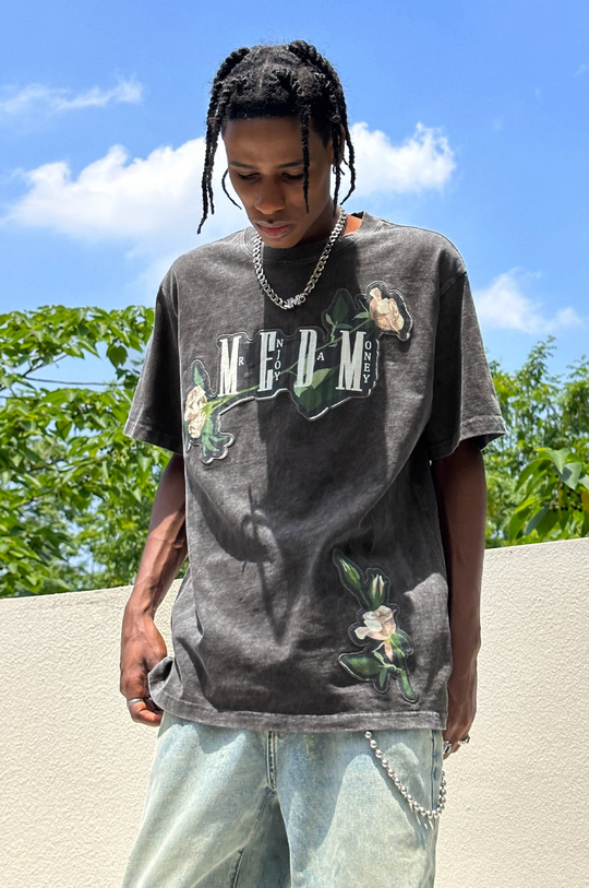 MEDM Patch Embroidered Rose Tee