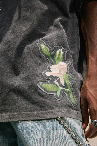 MEDM Patch Embroidered Rose Tee