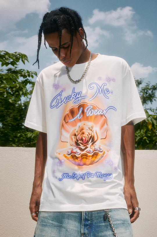 MEDM Pearl Rose Patch Diamond Tee