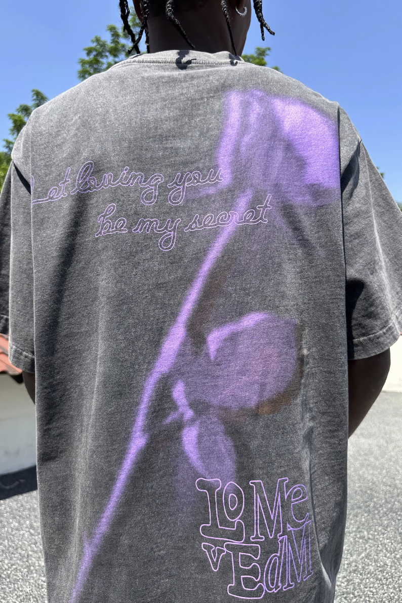 MEDM Sword & Rose Oil Print Tee