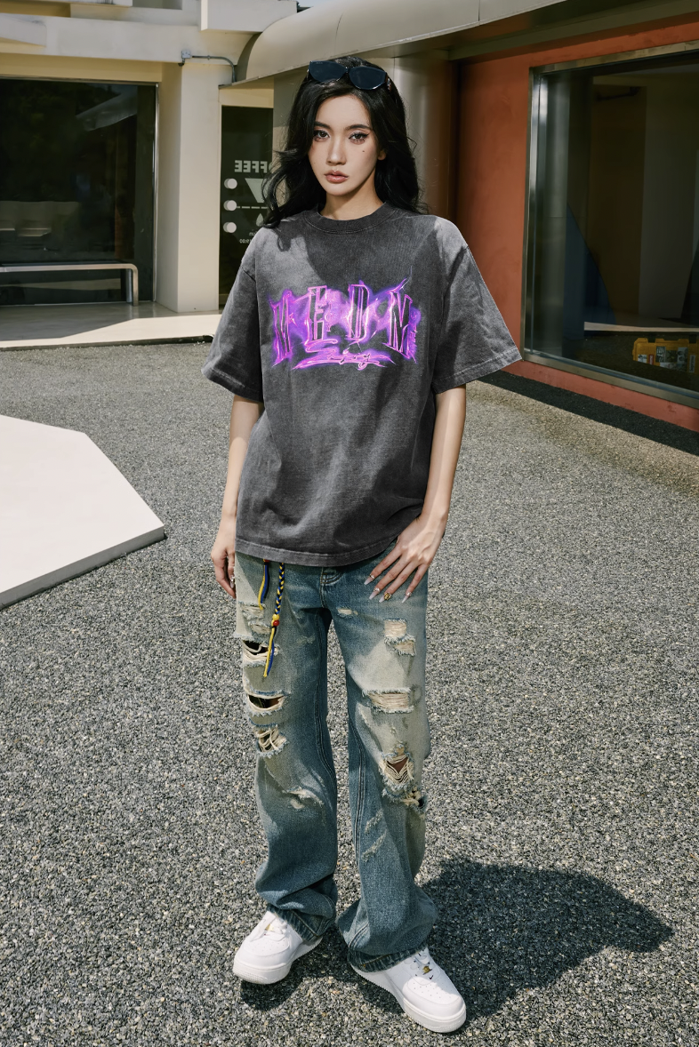 MEDM Oil Letters Logo Printed Tee