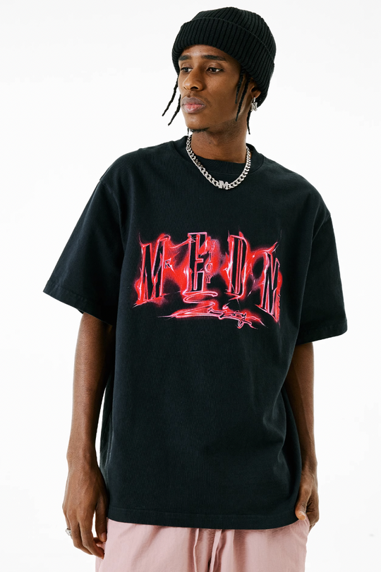 MEDM Oil Letters Logo Printed Tee