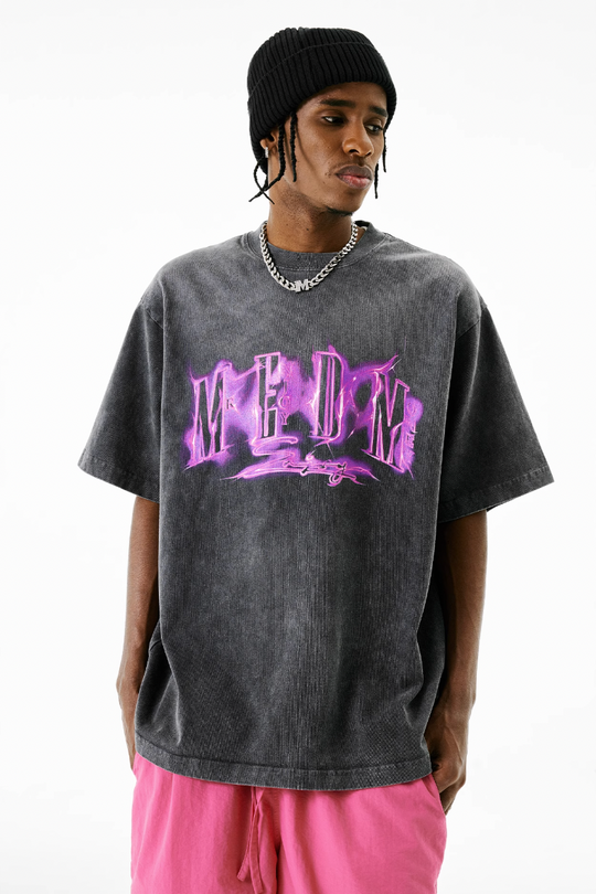 MEDM Oil Letters Logo Printed Tee