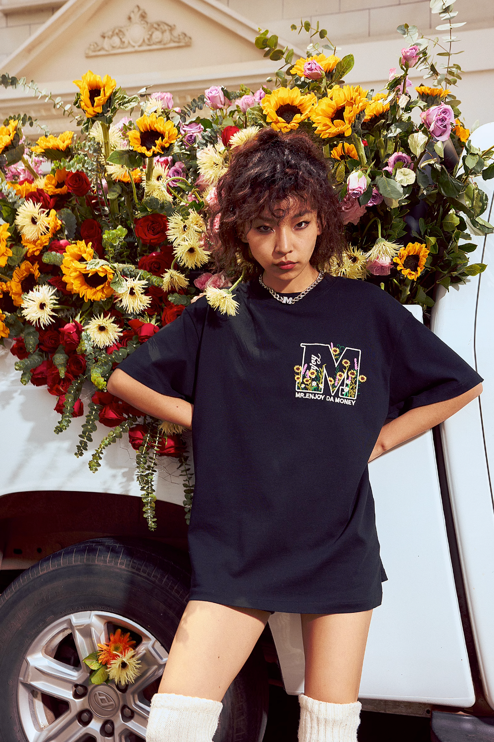 MEDM Floral Logo Tee