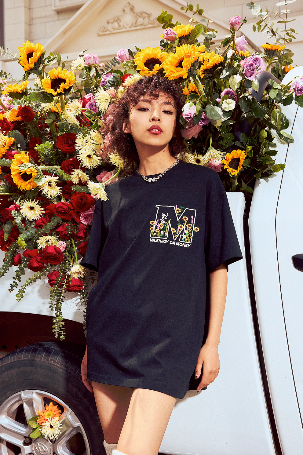 MEDM Floral Logo Tee