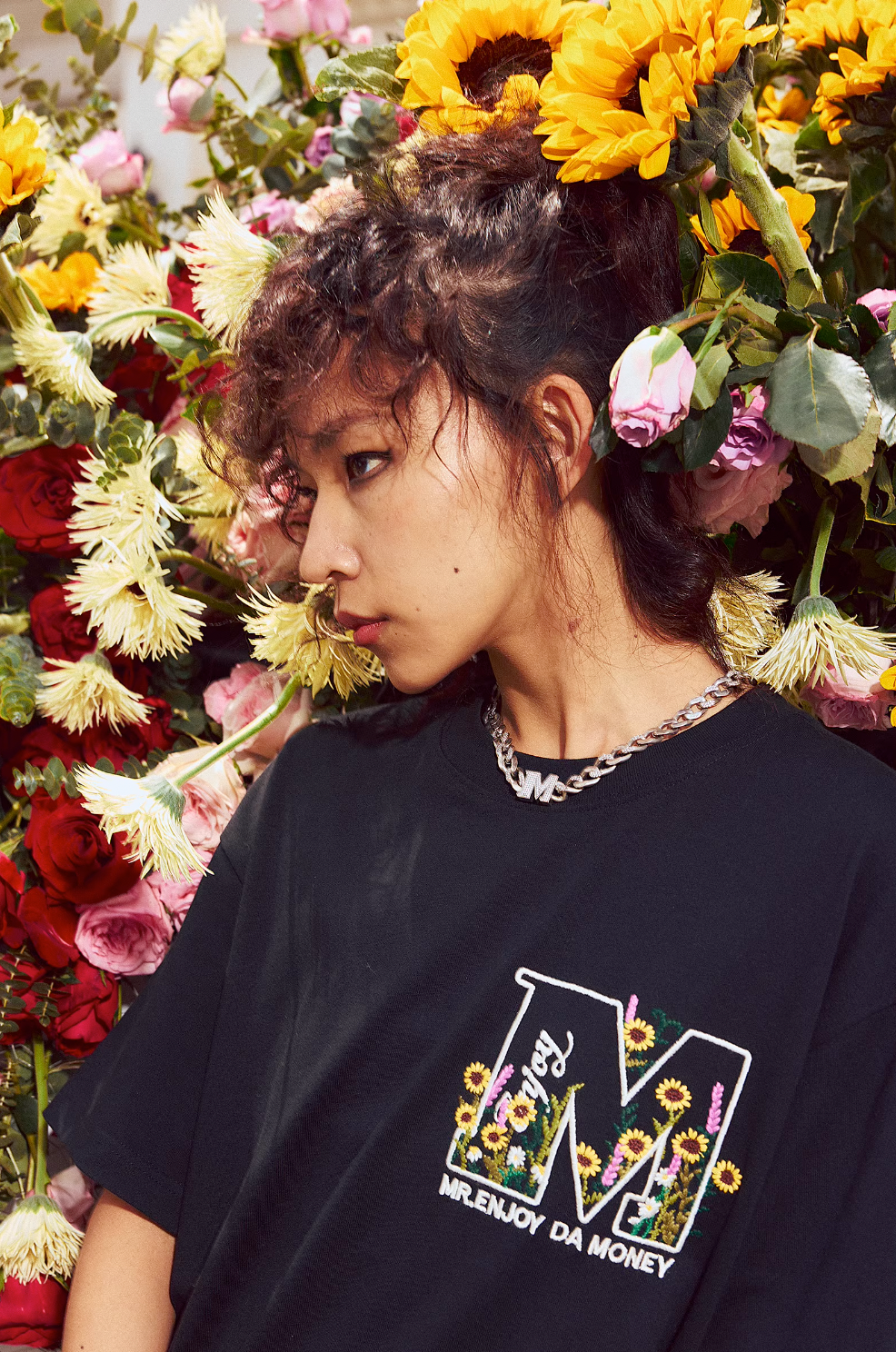 MEDM Floral Logo Tee