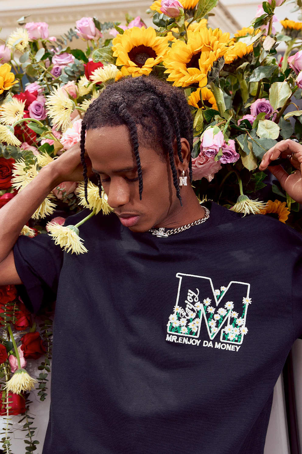 MEDM Floral Logo Tee