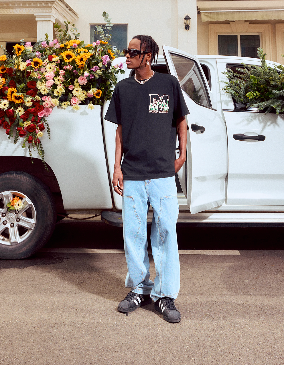 MEDM Floral Logo Tee