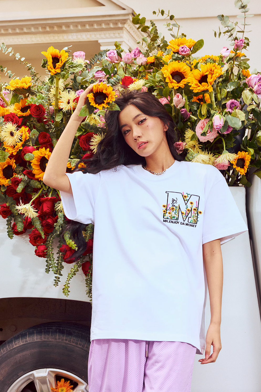MEDM Floral Logo Tee