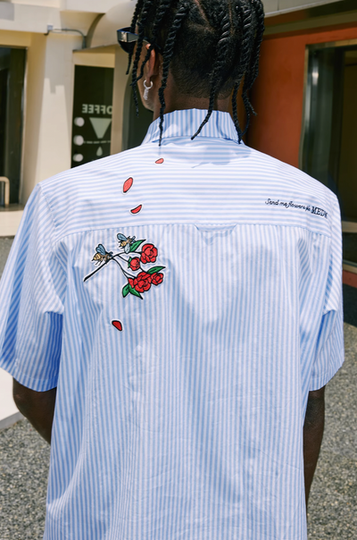 MEDM Rose Honey Embroidery Short Sleeved Shirt