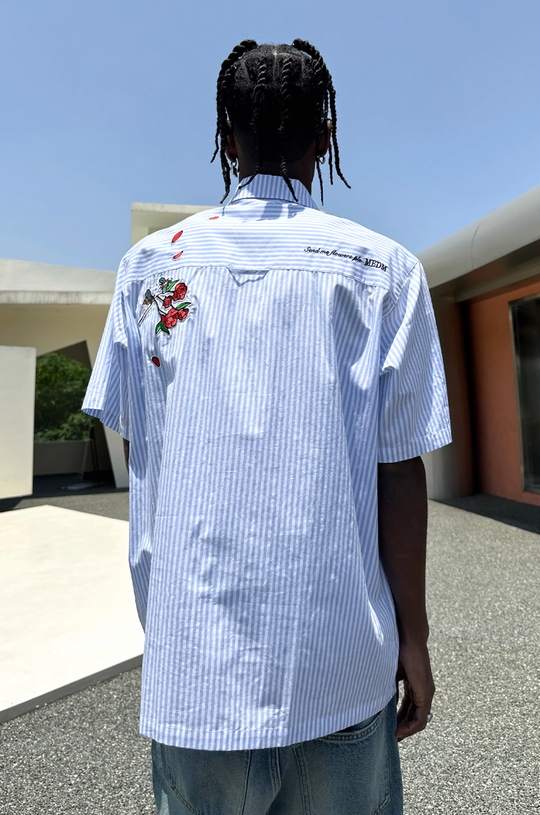 MEDM Rose Honey Embroidery Short Sleeved Shirt