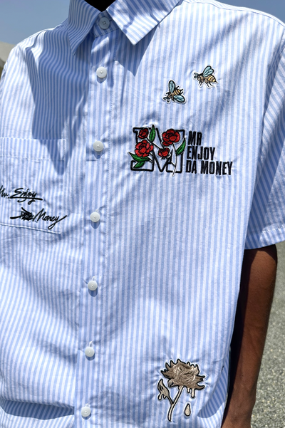MEDM Rose Honey Embroidery Short Sleeved Shirt