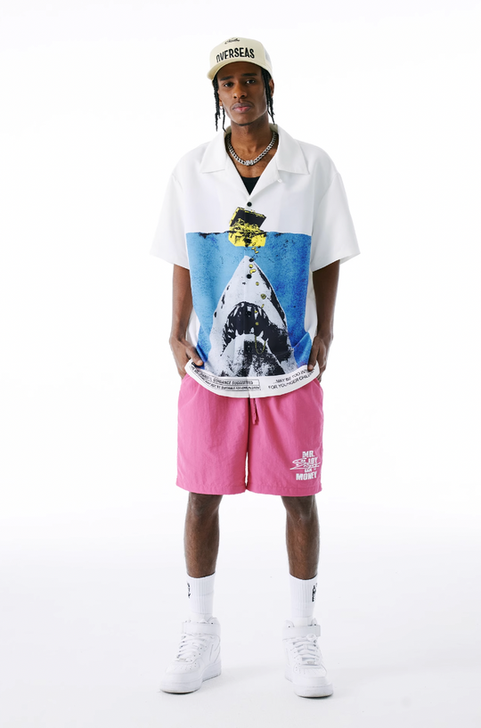 MEDM × WHOOSIS Deep Sea Treasure Shark Short Sleeve Shirt