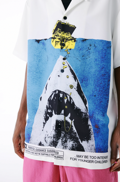 MEDM × WHOOSIS Deep Sea Treasure Shark Short Sleeve Shirt