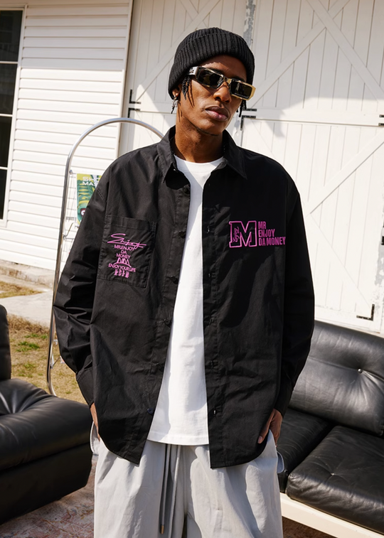 MEDM 3D Embroidery Long Sleeved Shirt