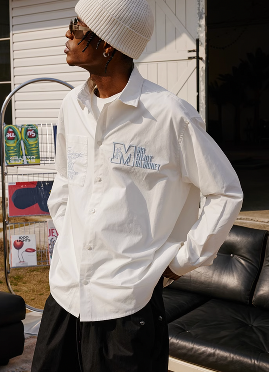 MEDM 3D Embroidery Long Sleeved Shirt