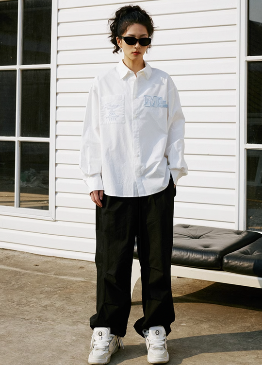 MEDM 3D Embroidery Long Sleeved Shirt