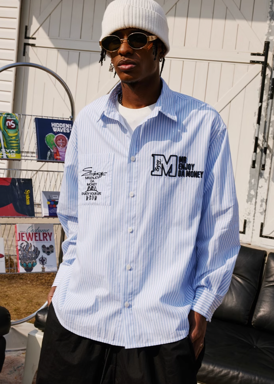 MEDM 3D Embroidery Long Sleeved Shirt