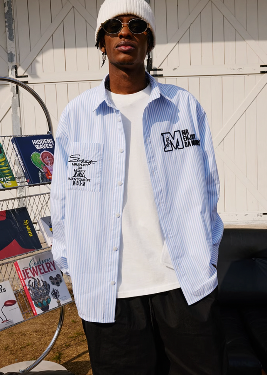 MEDM 3D Embroidery Long Sleeved Shirt