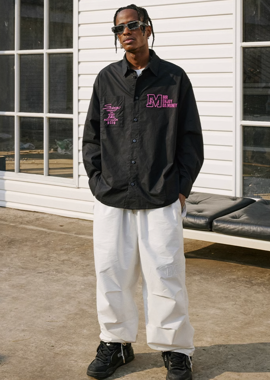 MEDM 3D Embroidery Long Sleeved Shirt